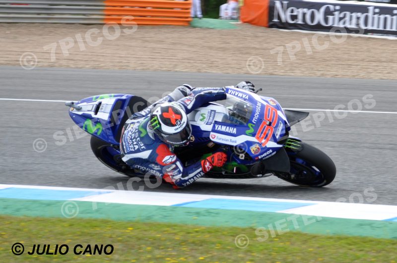 Piloto Jorge Lorenzo (99) (Movistar Yamaha) en carrera Gran Premio de España Jerez 2016 de Motociclismo