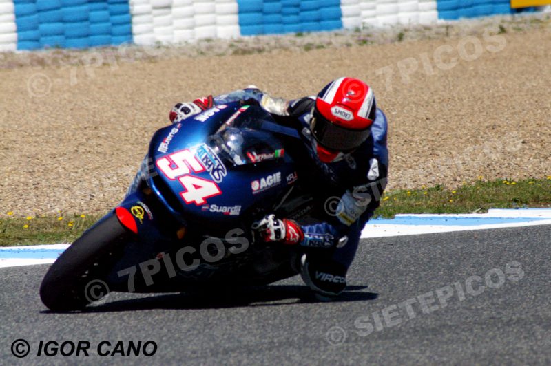 Piloto Matia Passini (54) (Italtrans Racing) en carrera Gran Premio de España Jerez 2016 de Motociclismo