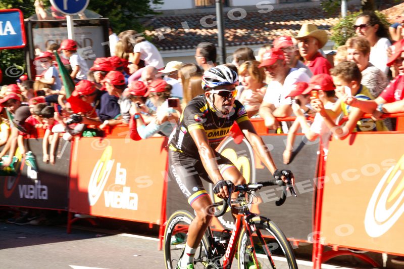 Alex Ardila - Colombia Llegada a Meta. Etapa Medina del Campo-Avila Vuelta Ciclista a España 2015