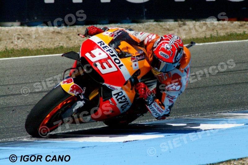 Piloto Marc Marquez (93) (Repsol Honda) en carrera Gran Premio de España Jerez 2016 de Motociclismo