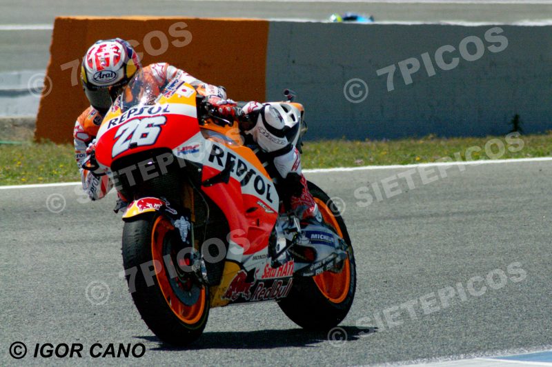 Piloto Dani Pedrosa (26) (Repsol Honda) en circuito Gran Premio de España Jerez 2016 de Motociclismo