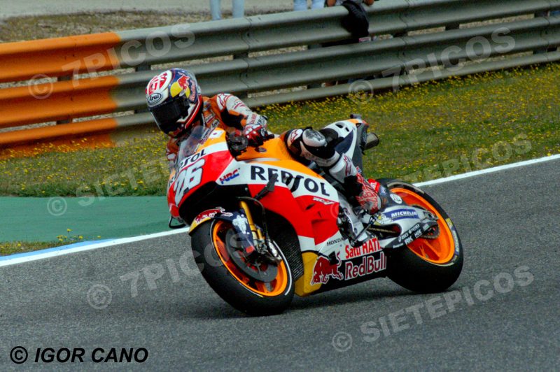 Piloto Dani Pedrosa (26) (Repsol Honda) en circuito Gran Premio de España Jerez 2016 de Motociclismo