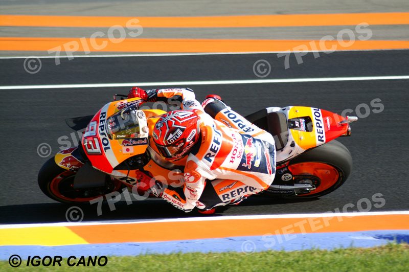 Piloto Marc Marquez (93) (Repsol Honda Team) en curva Jorge Martinez Aspar Gran Premio Motul de la Comunitat Valenciana 2016 Cheste MotoGP TM Circuito Ricardo Tormo