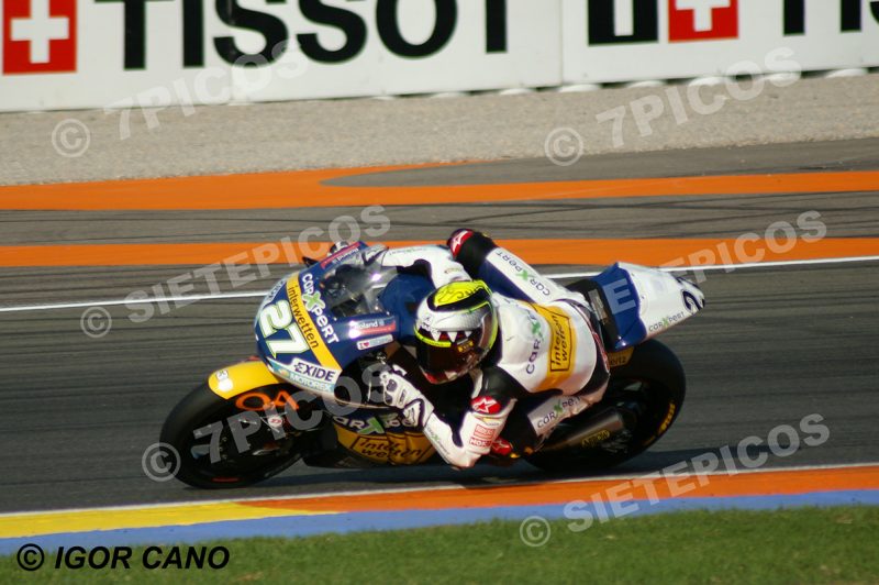 Piloto Iker Lecuona (27) (CarXpert Interwetten) en curva Angel Nieto Gran Premio Motul de la Comunitat Valenciana 2016 Cheste Moto2 TM Circuito Ricardo Tormo MotoGP TM