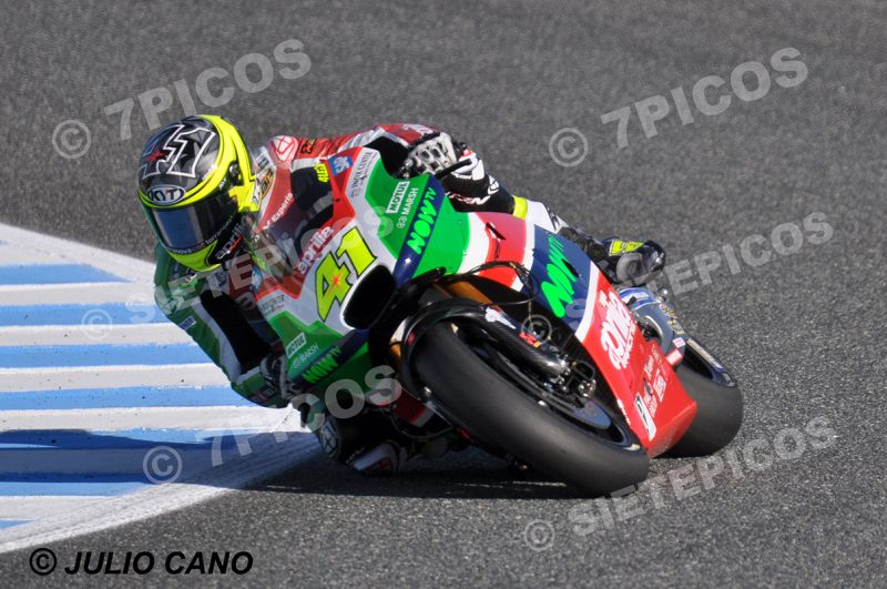 Piloto Aleix Espargaro (41) (Aprilia Racing Team Gresini) en curva Michelin Gran Premio Red Bull de España 2017 Jerez MotoGPTM