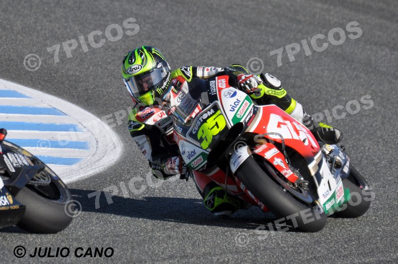 Piloto Cal Crutchlow (35) (LCR Honda) en curva Michelin Gran Premio Red Bull de España 2017 Jerez MotoGPTM