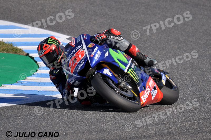Piloto Maverick Viñales (25) (Movistar Yamaha MotoGP) en curva Michelin Gran Premio Red Bull de España 2017 Jerez MotoGPTM