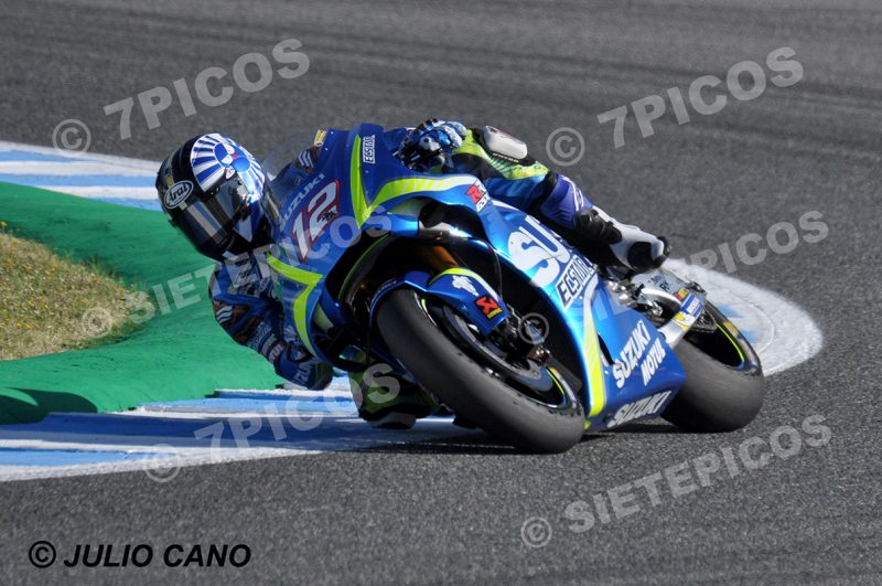 Piloto Takuya Tsuda (12) (Team Suzuki ECSTAR) en curva Michelin Gran Premio Red Bull de España 2017 Jerez MotoGPTM