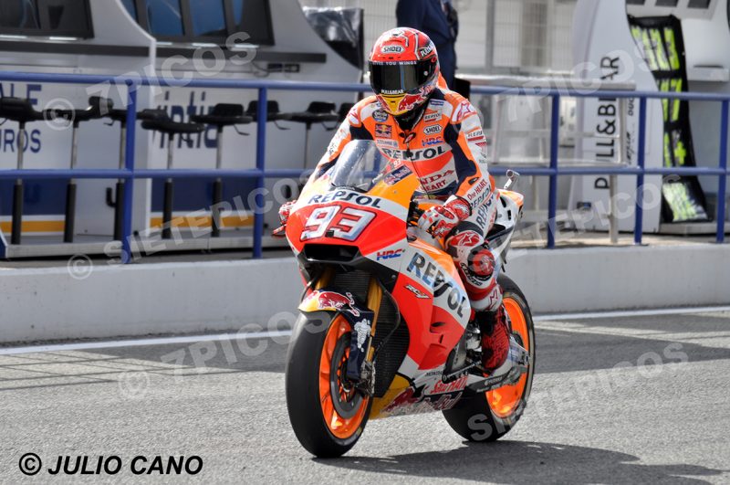 Piloto Marc Marquez (93) (Repsol Honda Team) saliendo del Pit Lane Gran Premio Red Bull de España 2017 Jerez MotoGPTM