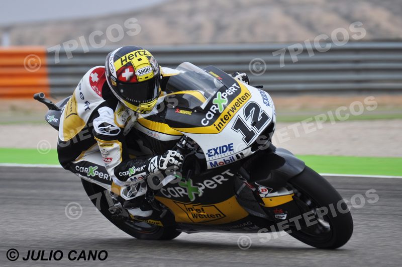Piloto Thomas Luthi (12) (CarXpert Interwetten) Gran Premio de Aragon 2017 Alcañiz, Teruel, Moto2TM