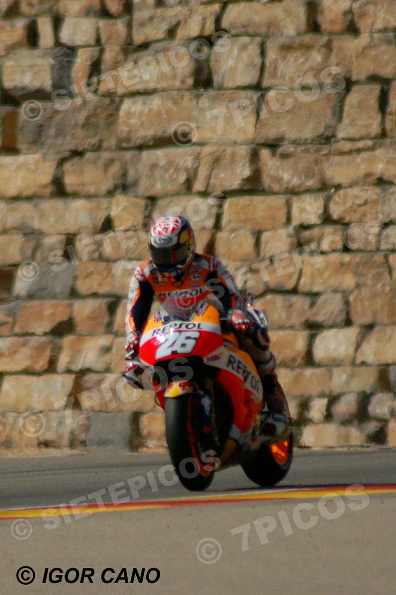 Piloto Dani Pedrosa (26) en el muro (Repsol Honda Team) Gran Premio de Aragon 2017 Alcañiz, Teruel, MotoGPTM