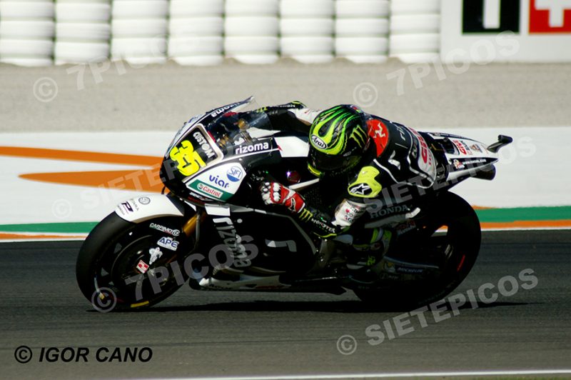 Piloto Cal Crutchlow (35) (LCR Honda) saliendo de curva Angel Nieto Gran Premio Motul de la Comunidad Valenciana 2017 Cheste, Valencia, MotoGPTM