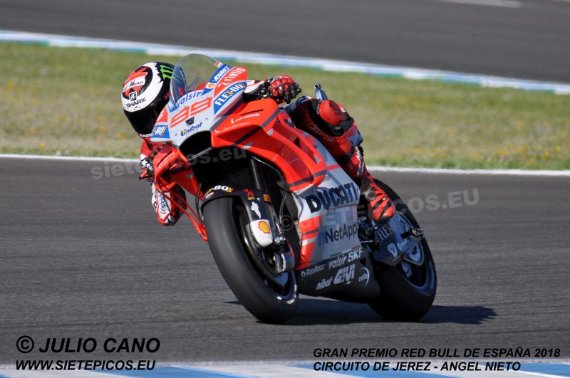 Piloto Jorge Lorenzo (99) (Ducati Team) Gran Premio Red Bull de España 2018 Circuito de Jerez Angel Nieto. Jerez. España. MotoGPTM