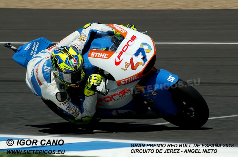 Piloto Lorenzo Baldassari (7) Pons HP40 Gran Premio Red Bull de España 2018 Circuito de Jerez Angel Nieto. Jerez. España. Moto2TM