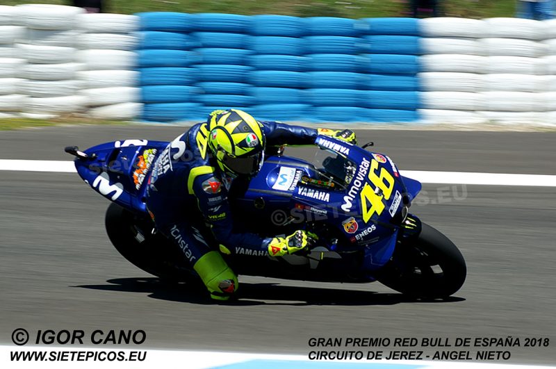 Piloto Valentino Rossi (46) (Movistar Yamaha MotoGP) Gran Premio Red Bull de España 2018 Circuito de Jerez Angel Nieto. Jerez. España. MotoGPTM
