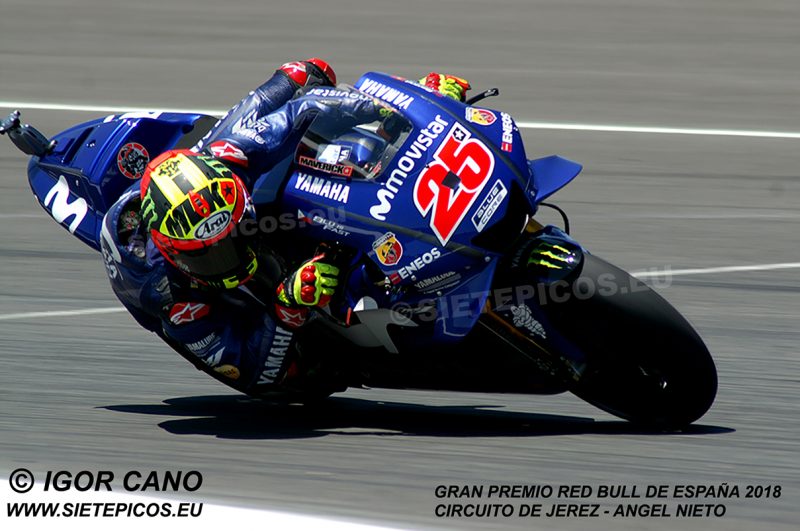 Piloto Maveric Viñales (25) (Movistar Yamaha MotoGP) Gran Premio Red Bull de España 2018 Circuito de Jerez Angel Nieto. Jerez. España. MotoGPTM