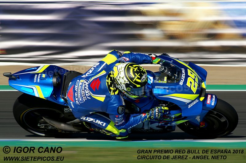 Piloto Andrea Iannone (29) (Team Suzuki Ecstar) Gran Premio Red Bull de España 2018 Circuito de Jerez Angel Nieto. Jerez. España. MotoGPTM