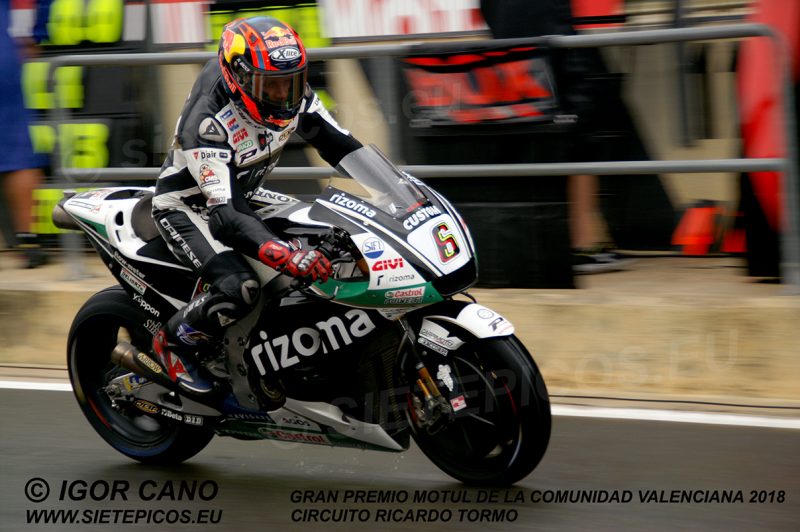 Piloto Stefan Bradl (6) (LCR Honda) en Pit Lane sustituyendo a Cal Crutchlow (35) Gran Premio Motul de la Comunidad Valenciana 2018 Cheste, Valencia, MotoGPTM