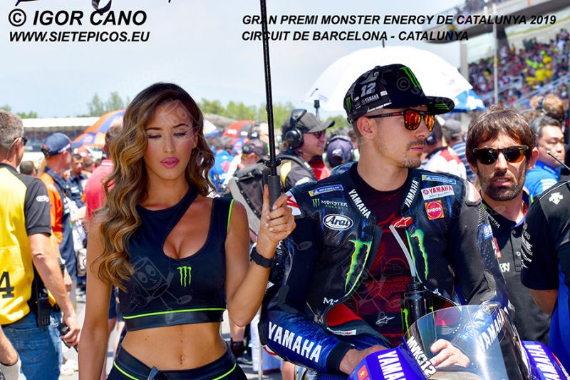 Piloto Maveric Viñales (12) (Monster Energy Yamaha MotoGP).Gran Premi Monster Energy de Catalunya 2019, Circuit de Barcelona-Catalunya. Montmelo. España. MotoGPTMen parrilla de salida.