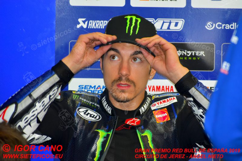 Piloto Maveric Viñales (12) (Monster Energy Yamaha MotoGP) en el Box. Gran Premio Red Bull de España 2019 Circuito de Jerez Angel Nieto. Jerez. España. MotoGPTM