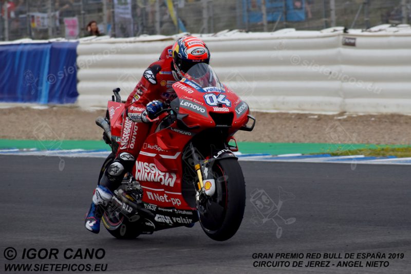 Piloto Andrea Dovicioso (4) (Mission Winnow Ducati) practicando la salida. Gran Premio Red Bull de España 2019 Circuito de Jerez Angel Nieto. Jerez. España. MotoGPTM