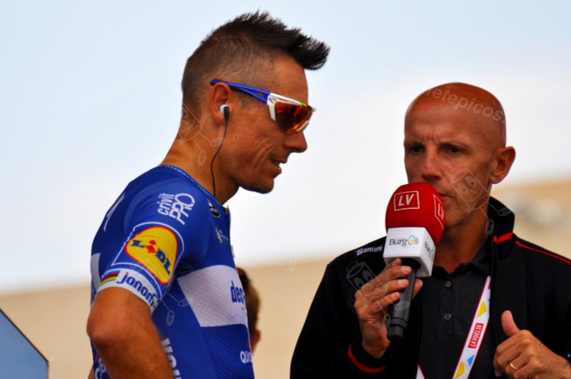 Entrevista al corredor Phillip Gilbert (Deceuninck- Quick-Step) en el control de firmas de Avila. Vuelta Ciclista a España 2019. La vuelta 2019