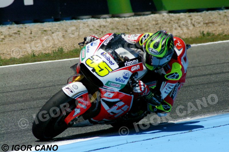 Piloto LCR Honda Cal Crutchlow (35) en circuito Gran Premio de España Jerez 2016 de Motociclismo